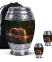 Glowing Monsoon Majesty - Tiger Urn Memorial, Funeral Shape Urn
