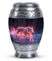 Crimson Ember Stalker - Tiger Urn Memorial, Funeral Shape Urn