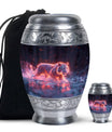 Crimson Ember Stalker - Tiger Urn Memorial, Funeral Shape Urn