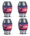 Crimson Twilight Vigil - Deer Urn Memorial, Funeral Cremation Urn