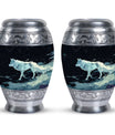Wolf Wanderlust - Wolf Urn Memorial, Funeral Cremation Urn For Ashes