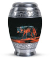 Crimson Shadow Howl - Wolf Urn Memorial, Funeral Shape Urn