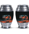 Crimson Shadow Howl - Wolf Urn Memorial, Funeral Shape Urn