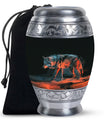 Crimson Shadow Howl - Wolf Urn Memorial, Funeral Shape Urn