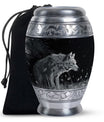 Wilderness - Wolf Urn Memorial, Funeral Cremation Urn