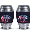 Neon Predator Essence - Wolf Urn Memorial, Funeral Shape Urn