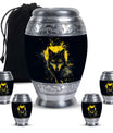 Electric Lupine - Wolf Urn Memorial, Funeral Cremation Urn For Ashes