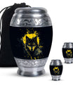 Electric Lupine - Wolf Urn Memorial, Funeral Cremation Urn For Ashes