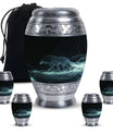 Celestial Wraith Wolf - Wolf Urn Large Memorial, Funeral Urn For Ashes