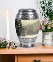 Snowflakes Urn For Ashes Female Memorial, Funeral Shape Urn