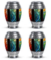 Stained Glass Urn For Ashes Memorial, Funeral Shape Urn