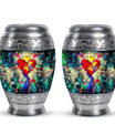Stained Glass Ashes Keepsake Funeral, Ashes Cremation Urn