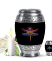 Cosmic Dragonfly Large Urn Funeral, Ashes Cremation Urn