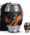 Abstract Theme Large Urn With 1 Keepsake Urn