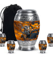 Owl Theme Large Urn With 4 Keepsake Urn