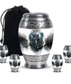 Owl Theme Large Urn With 4 Keepsake Urn
