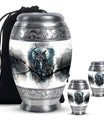 Owl Theme Large Urn With 2 Keepsake Urn