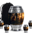 Owl Theme Large Urn With 4 Keepsake Urn