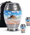 Turtle Theme Large Urn With 2 Keepsake Urn