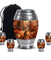 Deer Theme Large Urn With 4 Keepsake Urn