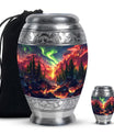 Deer Theme Large Urn With 1 Keepsake Urn