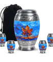 Mapple Leaf Theme Large Urn With 4 Keepsake Urn
