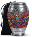 Flowers Theme Large Urn 10 Inch