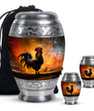 Chicken Theme Large Urn With 2 Keepsake Urn