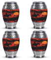 Cowboy Theme 3 Inch Keepsake Pack of 4