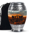 Elephant Family Theme Large Urn 10 Inch