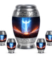 Cross Theme Large Urn With 4 Keepsake Urn