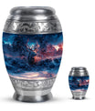 Deer Theme Large Urn With 1 Keepsake Urn