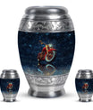 Fishing Theme Large Urn With 2 Keepsake Urn
