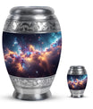 Nebula Galaxy Theme Large Urn With 1 Keepsake Urn
