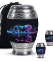 Lion Theme Large Urn With 2 Keepsake Urn