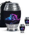 Lion Theme Large Urn With 2 Keepsake Urn