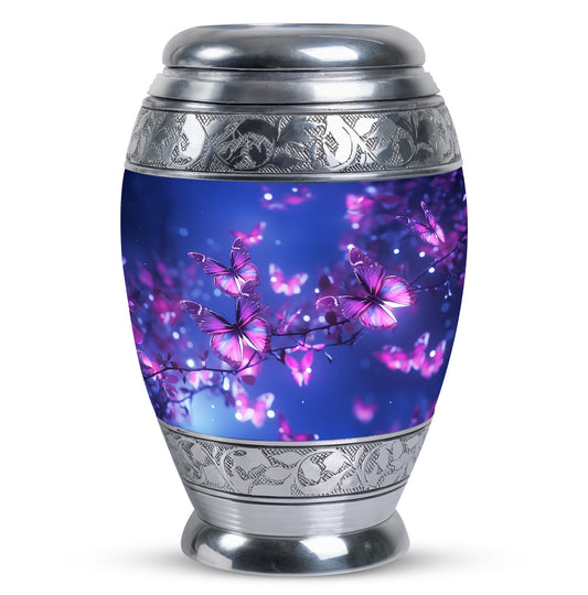 Purple Butterfly Cremation Urns Size 10inch