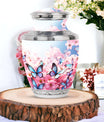 Decorative Blue Butterfly Urn, designed as a tasteful funeral ashes container