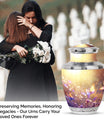 Elegant Butterflies Fly Morning Urn, ideal funeral urns for adult male human ashes, a significant memorial token