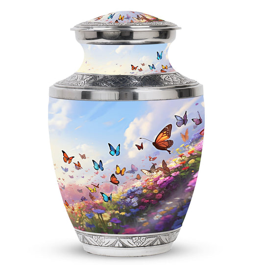 Fantasy Butterfly Urn for Human Ashes, Large Classic Urn.