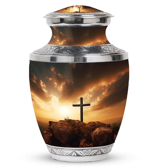 3 inch large Jesus Christ with Holy Cross Classic Urn,