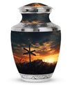 Personalizable Classic Jesus on the cross Memorial Urn