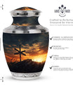 Personalizable Classic Jesus on the cross Memorial Urn