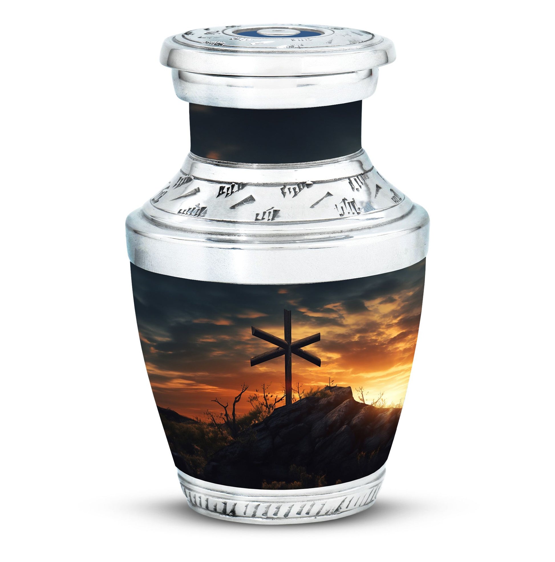 Personalizable Classic Jesus on the cross Memorial Urn