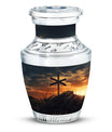 Personalizable Classic Jesus on the cross Memorial Urn