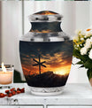 Personalizable Classic Jesus on the cross Memorial Urn