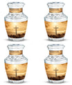 Christ Cross Urns for Ashes in aluminium.