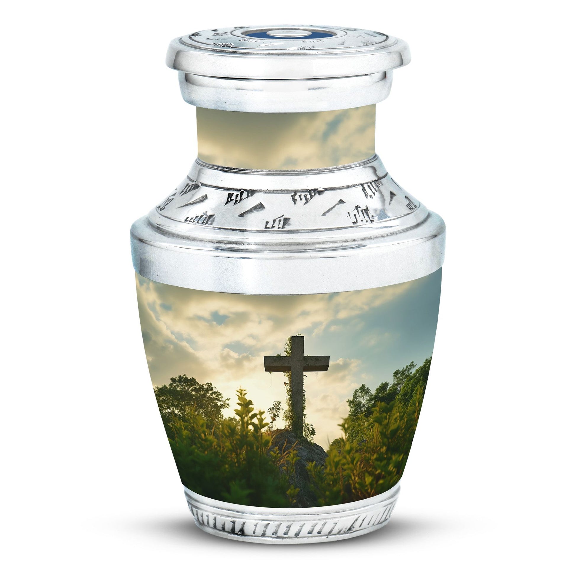 Urn for Cremation, Jesus Christ Cross shaped memorial urn.