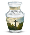 Urn for Cremation, Jesus Christ Cross shaped memorial urn.