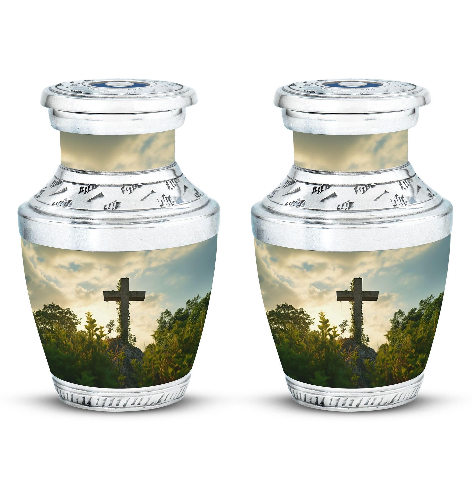 Urn for Cremation, Jesus Christ Cross shaped memorial urn.